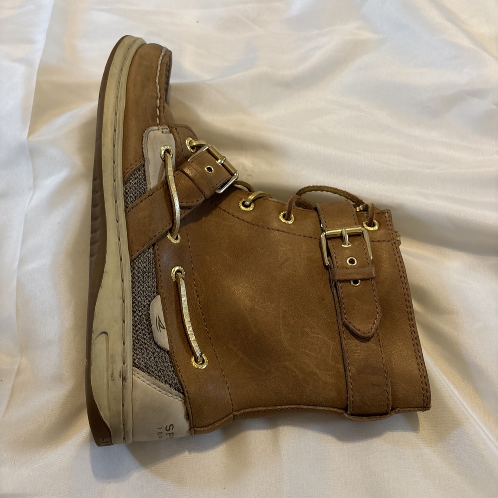 Sperry Top Sider Womens Huntley Sahara Boots Booties Sz 8 M Brown Leather - Picture 9 of 13